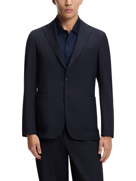 BOSS Wool Blend Slim Fit Blazer, Dark Blue, Dark Blue