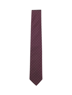 BOSS Polka Dot Silk Blend Tie, Bright Red