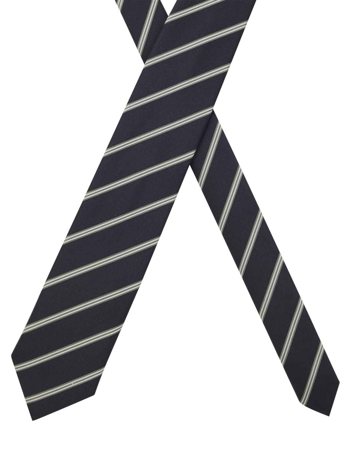 Product image 2 of 4, which shows BOSS Diagonal Stripe Silk Blend Tie, Multi