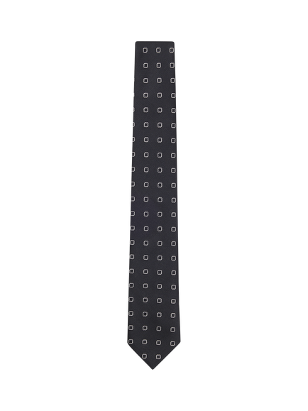 BOSS Geometric Square Silk Blend Tie, Dark Blue, Dark Blue