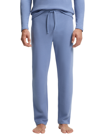 BOSS Cotton Blend Embroidered Logo Pyjama Joggers, Pastel Blue, Pastel Blue