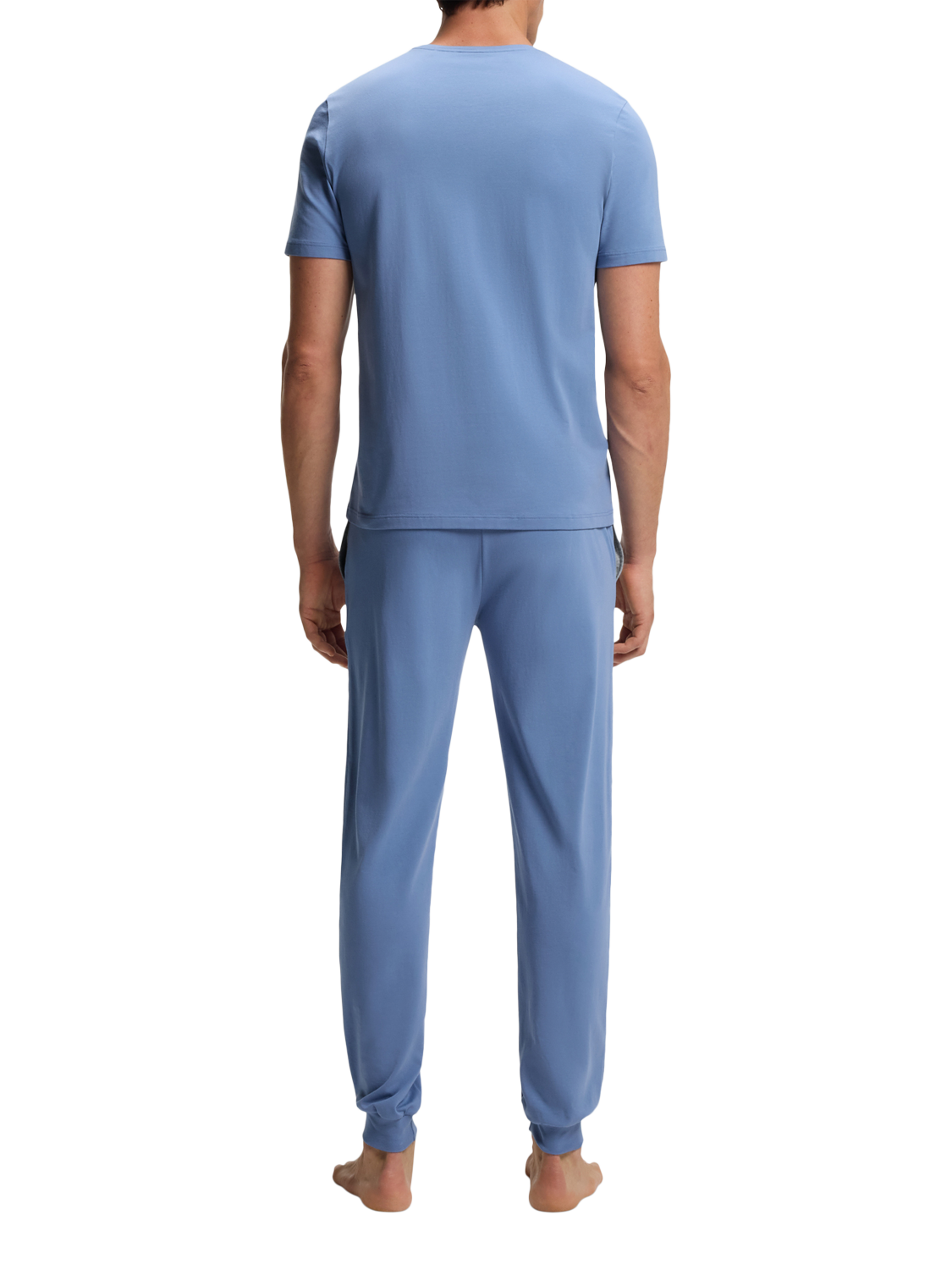 Product image 2 of 5, which shows BOSS Stretch Cotton Embroidered Logo T-Shirt, Light Blue, M