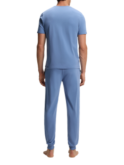 BOSS Stretch Cotton Embroidered Logo T-Shirt, Light Blue - view 2, Light Blue