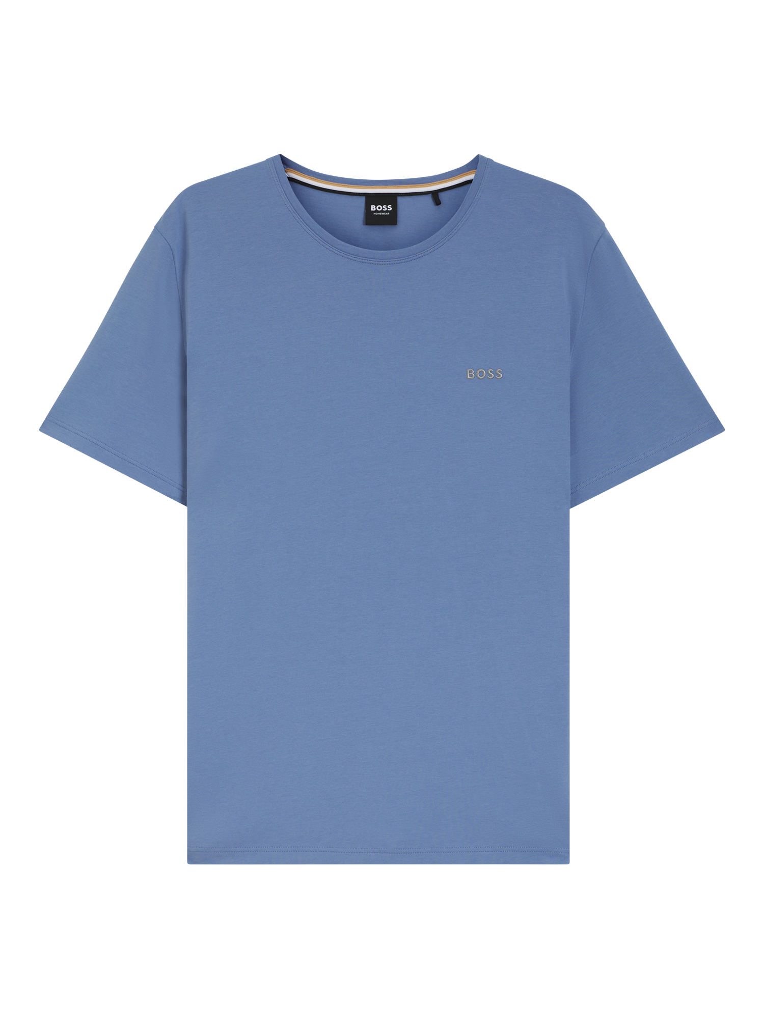 Product image 4 of 5, which shows BOSS Stretch Cotton Embroidered Logo T-Shirt, Light Blue, M