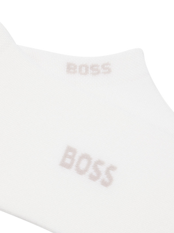 BOSS Bamboo Blend Trainer Socks, Pack of 2, White - view 2, White