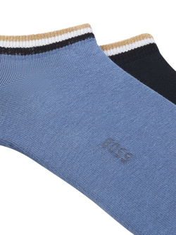 BOSS Cotton Blend Trainer Socks, Pack of 2, Open Blue - view 2, Open Blue