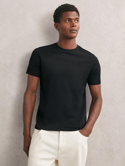 Reiss Bless Cotton Crew Neck T-Shirts, Pack of 3, Black, Black
