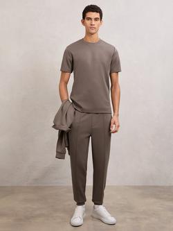 Reiss Bradley Crew Neck Short Sleeve T-Shirt, Light Brown, Light Brown