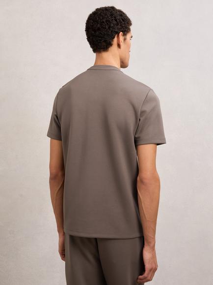 Reiss Bradley Crew Neck Short Sleeve T-Shirt - view 2, Light Brown