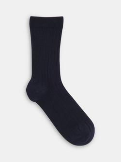 Whistles Classic Ribbed Socks, Navy, Navy