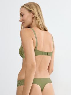 Triumph Amourette Underwired Bra, Olive Gold - view 2, Olive Gold