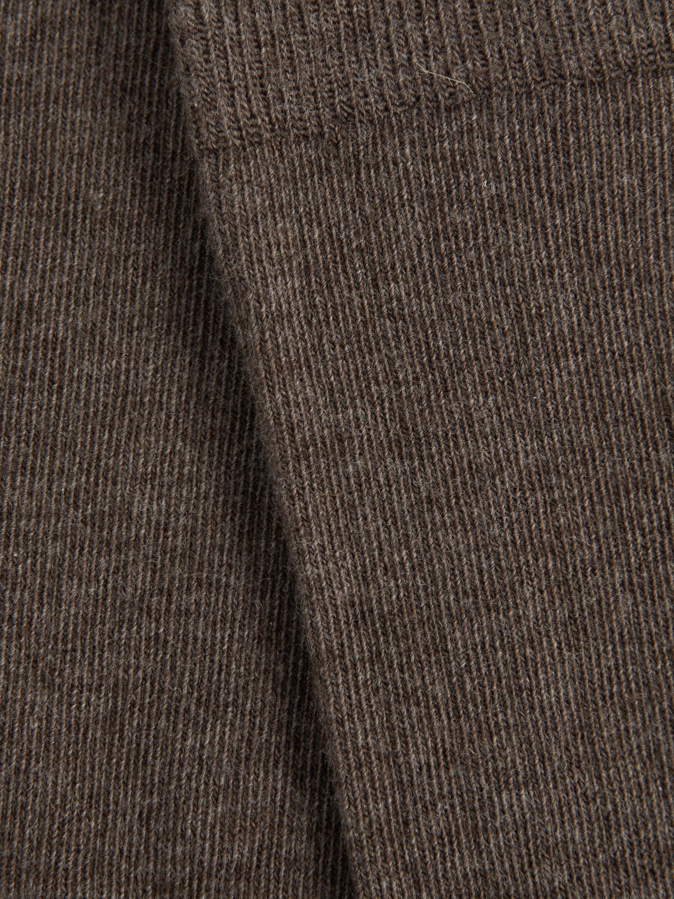 Product image 3 of 3, which shows Reiss Felicia Ribbed Socks, Chocolate, 3-5.5