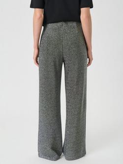 Part Two Vibekke Shimmer Relaxed Fit Trousers, Black Shimmer - view 2, Black Shimmer