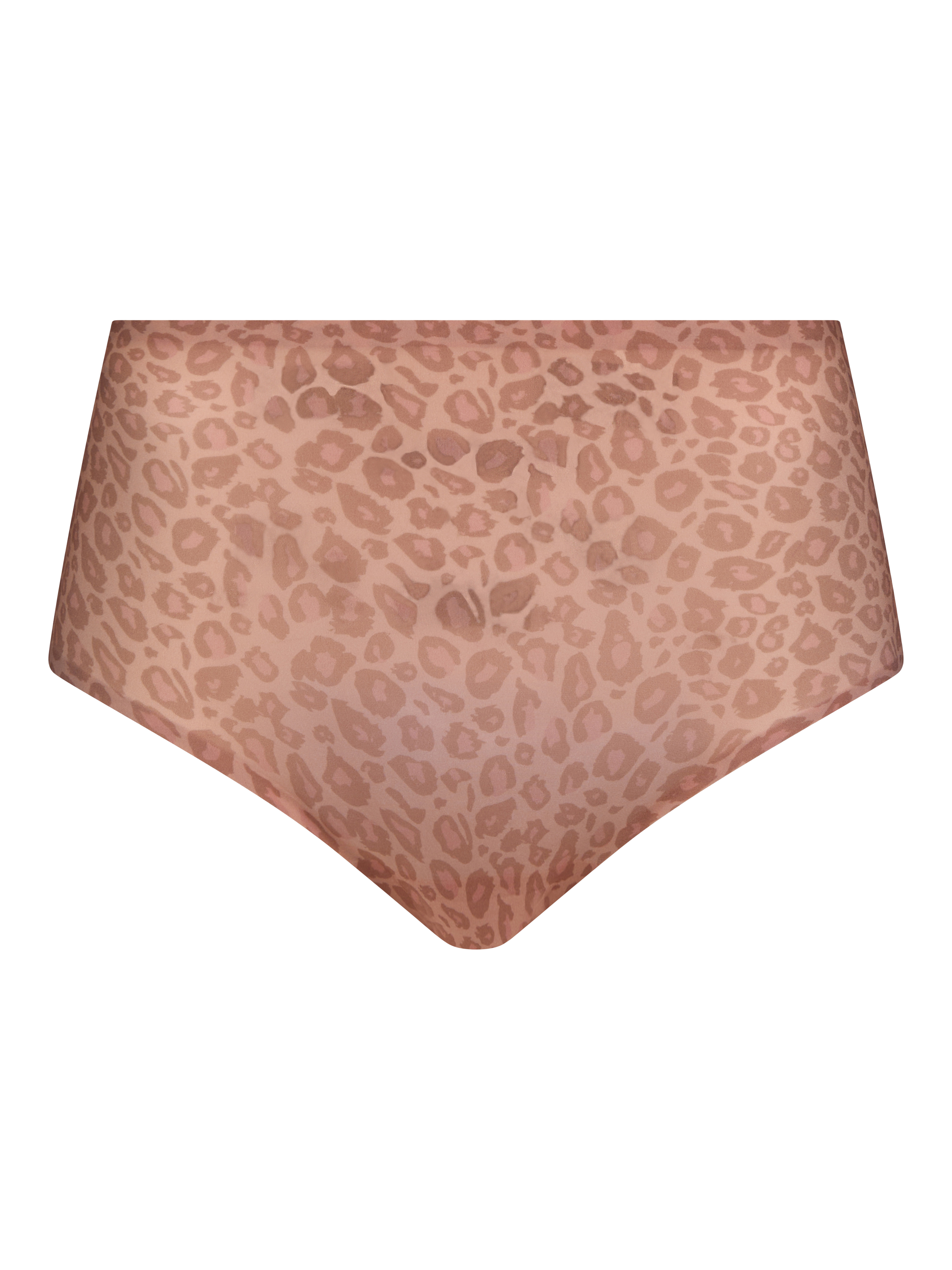 Product image 5 of 5, which shows Chantelle Soft Stretch High Waist Knickers, Coffee Leopard Print, One Size