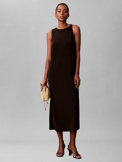 Calvin Klein Refined Jersey Hardware Sleeveless Dress, Black, Black