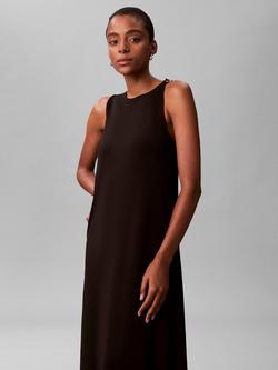 Calvin Klein Refined Jersey Hardware Sleeveless Dress, Black - view 2, Black