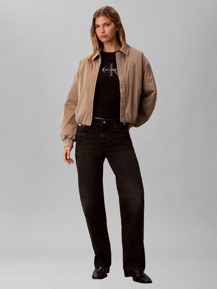 Calvin Klein Signature 90's Straight Leg Cotton Denim Jeans, Ck Sanded Black