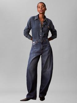 Calvin Klein High Rise Barrel Leg Jeans, Midnight Odyssey, Midnight Odyssey