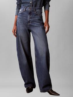 Calvin Klein High Rise Barrel Leg Jeans, Midnight Odyssey - view 2, Midnight Odyssey