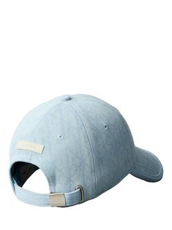 Calvin Klein Burnout Emblem Logo Denim Baseball Cap, Light Wash Blue - view 2, Light Wash Blue