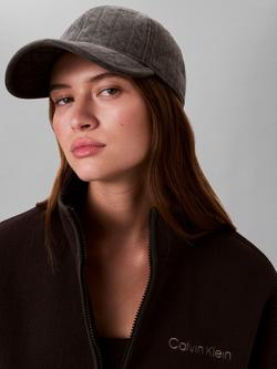 Calvin Klein Emblem Logo Baseball Cap, Charcoal Gray - view 2, Charcoal Gray