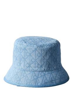 Calvin Klein Emblem Logo Denim Bucket Hat, Vintage Blue - view 2, Vintage Blue