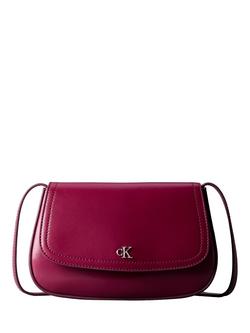 Calvin Klein Monogram Flap Crossbody Bag, Alluring Pink, Alluring Pink