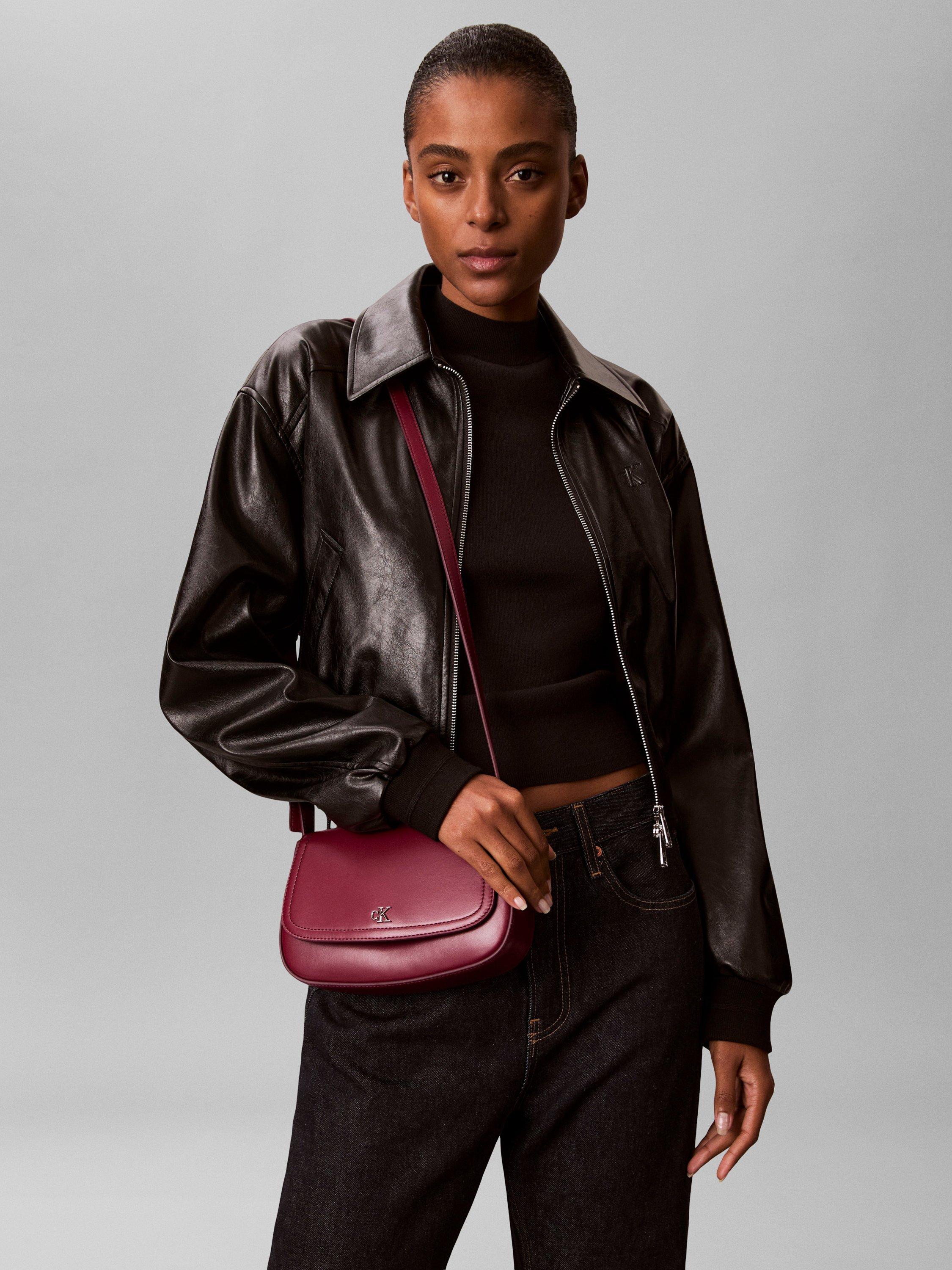 Product image 5 of 5, which shows Calvin Klein Monogram Flap Crossbody Bag, Alluring Pink, One Size