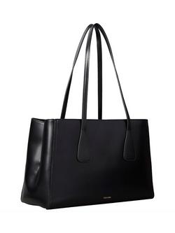 Calvin Klein Monogram Logo Dual Handle Work Bag, Black/Antique Gold - view 2, Black/Antique Gold