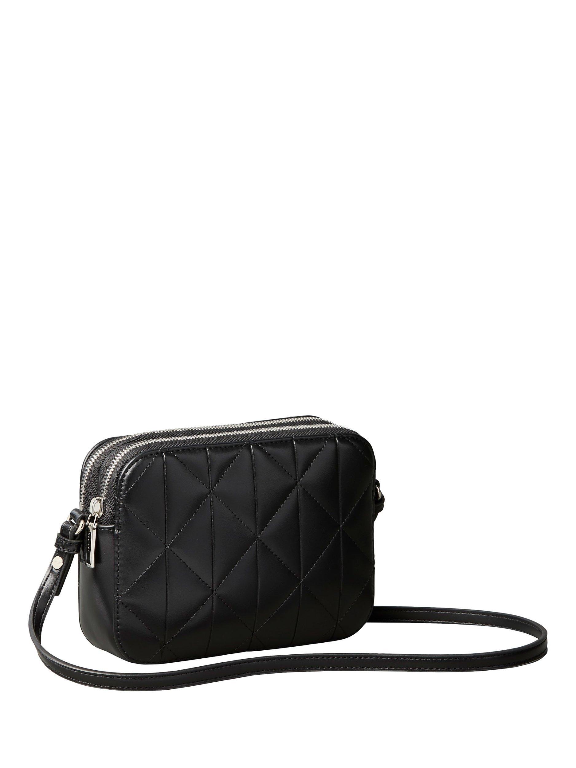 Product image 2 of 4, which shows Calvin Klein Logo Plaque Quilted Crossbody Bag, Black, One Size