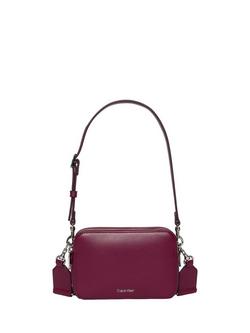 Calvin Klein Faux Leather Jacquard Webbing Crossbody Bag, Alluring Pink, Alluring Pink