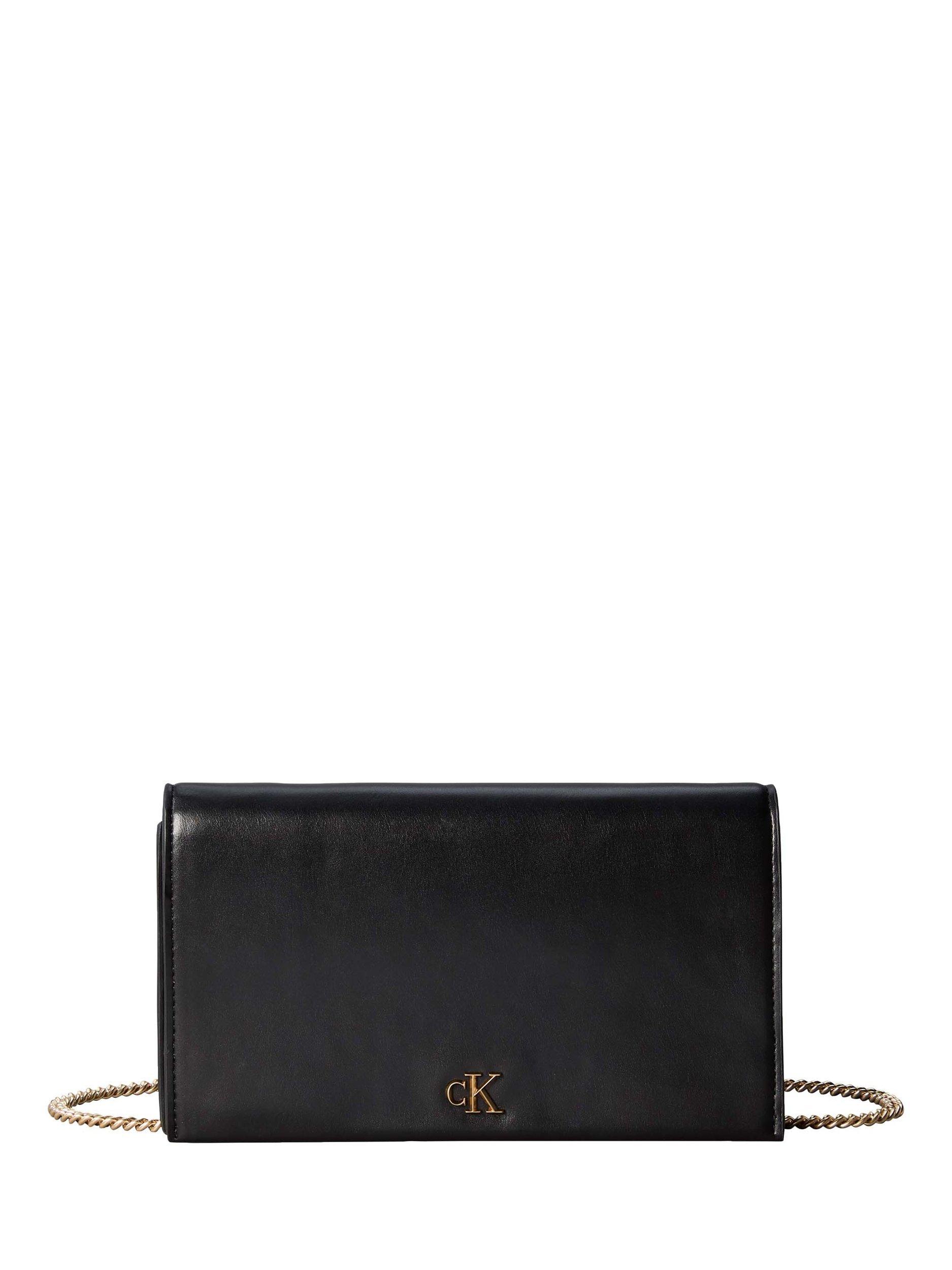 Product image 1 of 3, which shows Calvin Klein Monogram Logo Purse Bag, Black, One Size