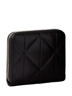 Calvin Klein Logo Plaque Quilted Purse, Black - view 2, Black