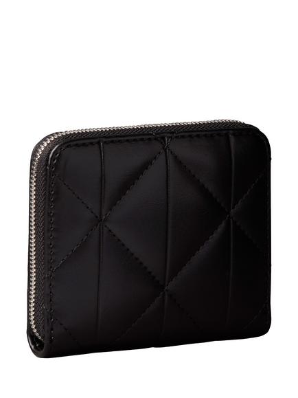Calvin Klein Logo Plaque Quilted Purse, Black - view 2, Black