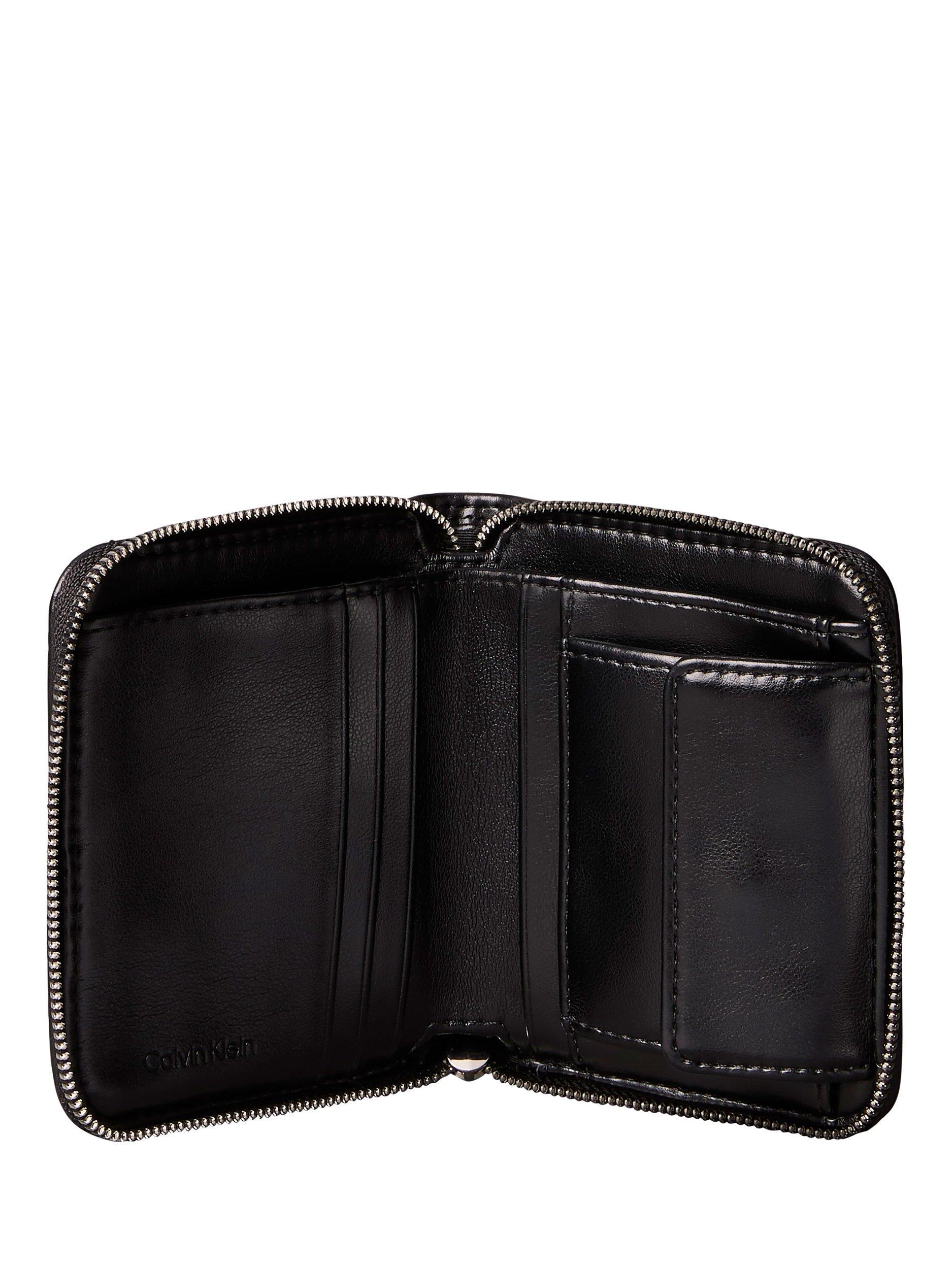 Product image 3 of 4, which shows Calvin Klein Logo Plaque Quilted Purse, Black, One Size
