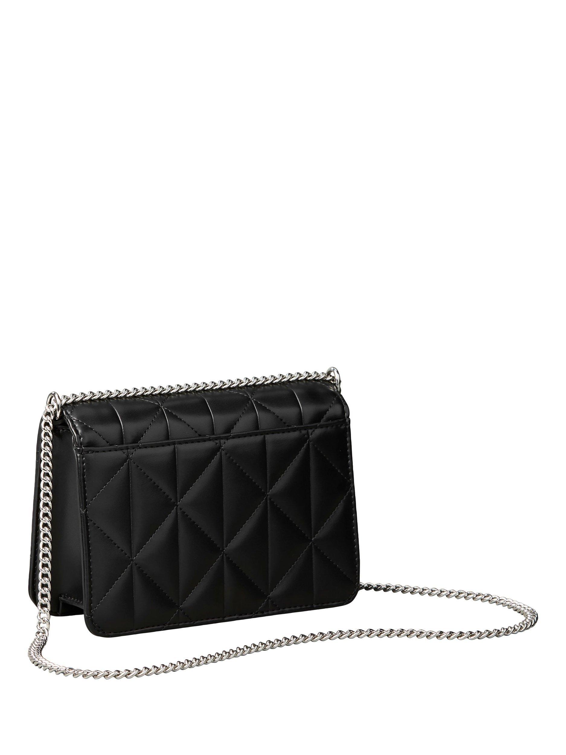 Product image 2 of 4, which shows Calvin Klein Logo Plaque Quilted Crossbody Bag, Black, One Size