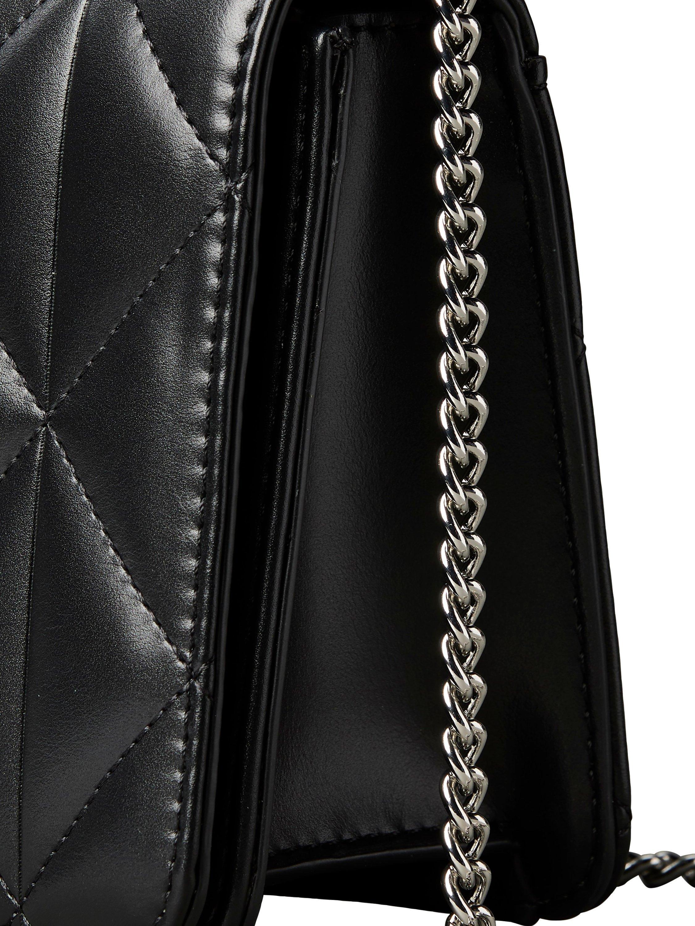 Product image 4 of 4, which shows Calvin Klein Logo Plaque Quilted Crossbody Bag, Black, One Size