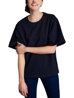 EAST 42ND Crew Neck Relaxed Fit T-Shirt, Navy