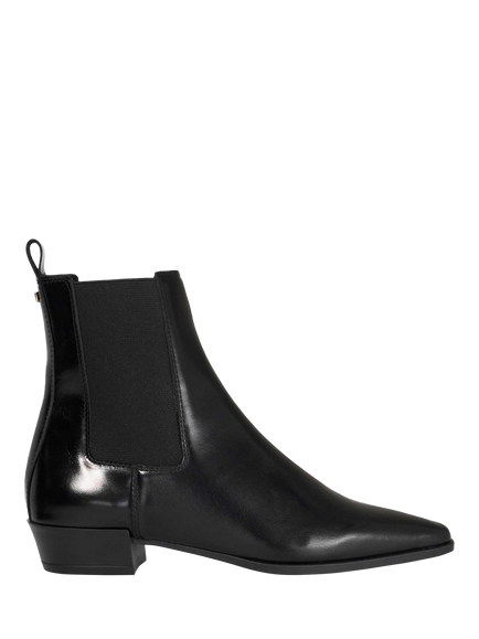 Dune London Parkas Leather Ankle Boots, Black, Black