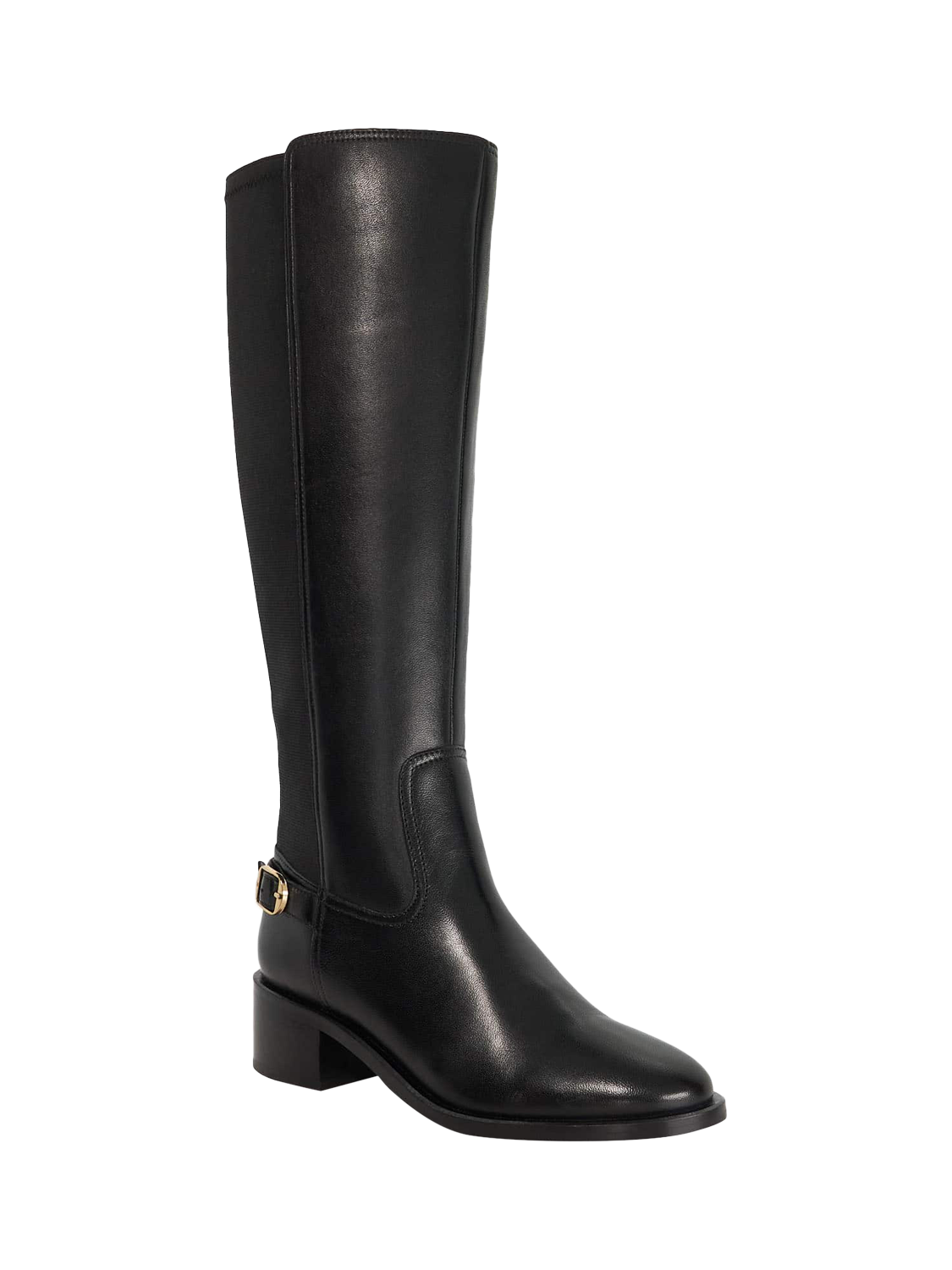 Product image 4 of 6, which shows Dune London Tuscon Leather Knee High Boots, Black, EU36