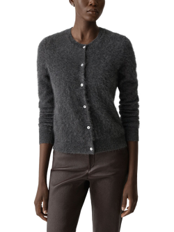 Theory Brushed Cashmere Knit Cardigan, Grey - view 2, Grey