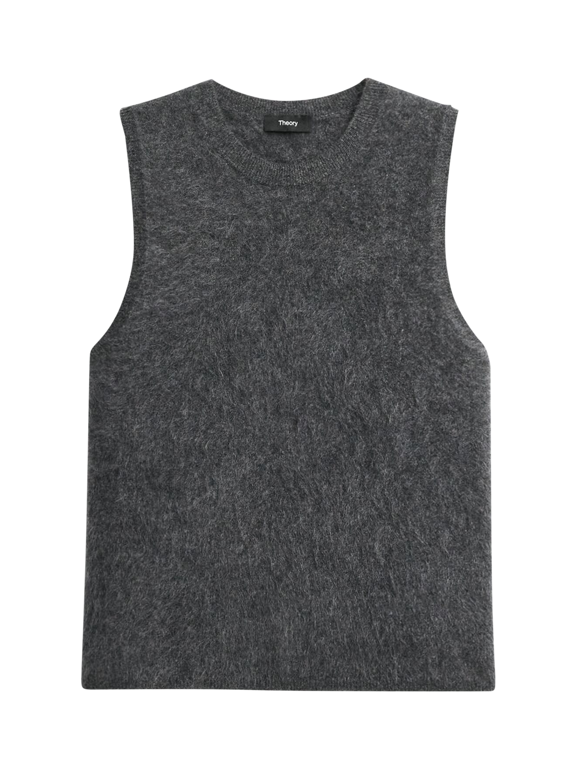 Product image 6 of 6, which shows Theory Brushed Cashmere Knit Vest, Grey, S