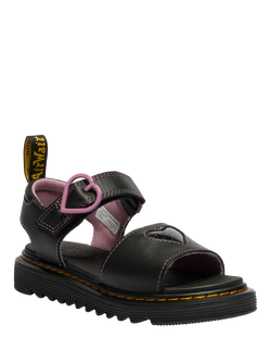 Dr. Martens Kids' Marlowe II Open Toe Sandals, Black/Pink - view 2, Black/Pink
