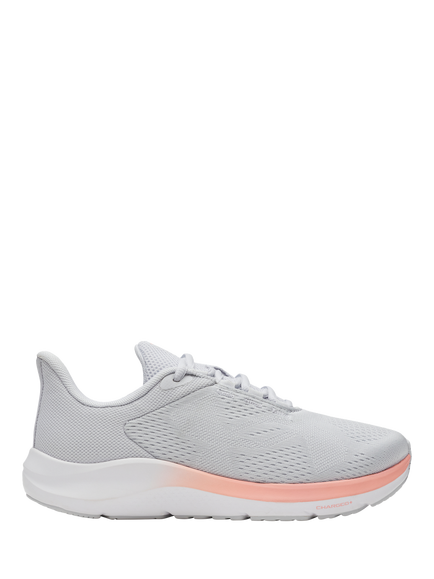 Under Armour Women's Charged Trainers, Grey/Pink, Halo Gray / Posh Pin