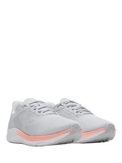 Under Armour Women's Charged Trainers, Grey/Pink - view 2, Halo Gray/Posh Pink/Distant Gray