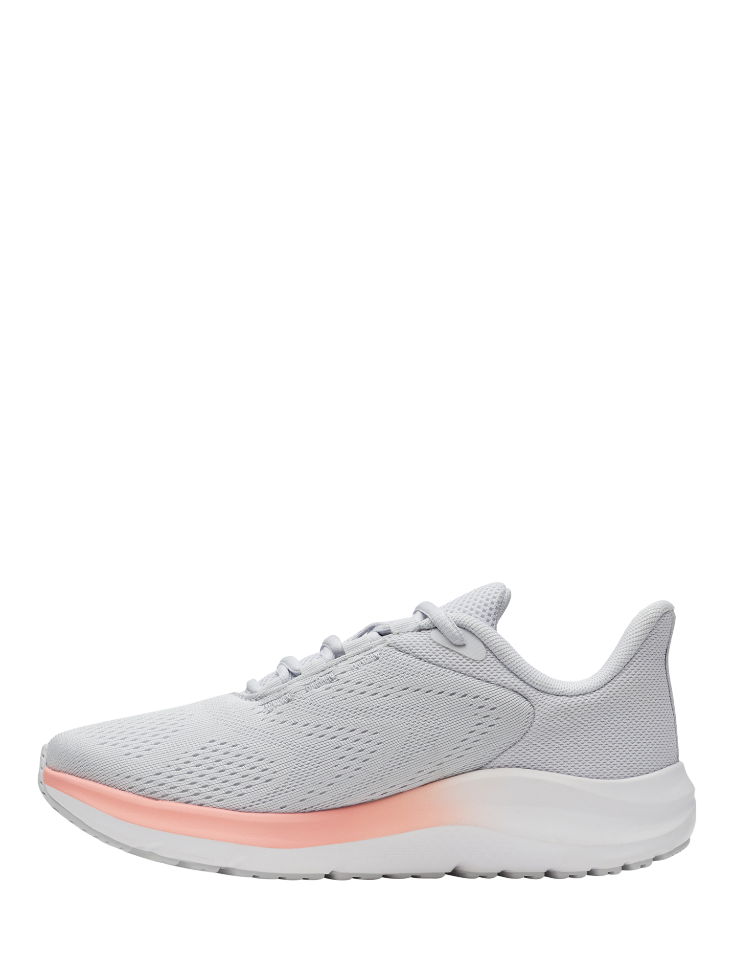 Product image 3 of 5, which shows Under Armour Women's Charged Trainers, Halo Gray/Posh Pink/Distant Gray, 4
