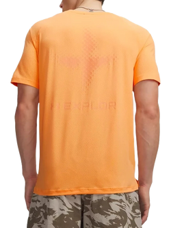 Under Armour UA Explor Trail Run Graphic T-shirt, Orange Bloc / / Bla - view 2, Orange Bloc / / Bla