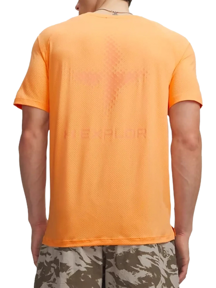 Under Armour UA Explor Trail Run Graphic T-shirt, Orange Bloc / / Bla - view 2, Orange Bloc / / Bla