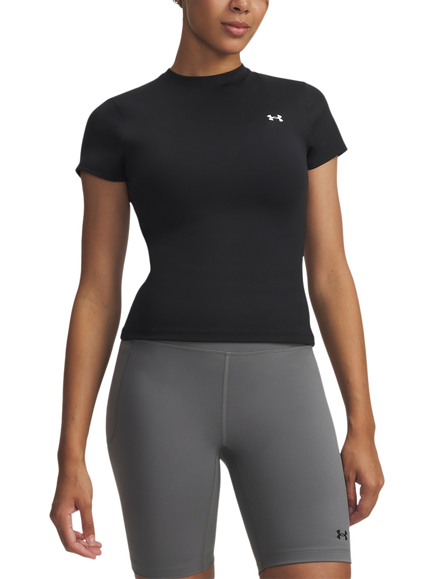 Under Armour Motion Women's Fitted Short Sleeve Top, Black / / White, Black / / White