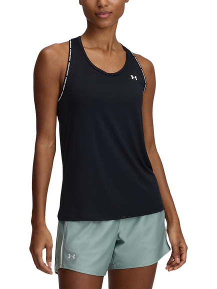 Under Armour Tech Knockout Tank Top, Black/White, Black / / White